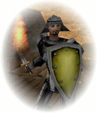 In Yori armor, showing off a flaming dagger